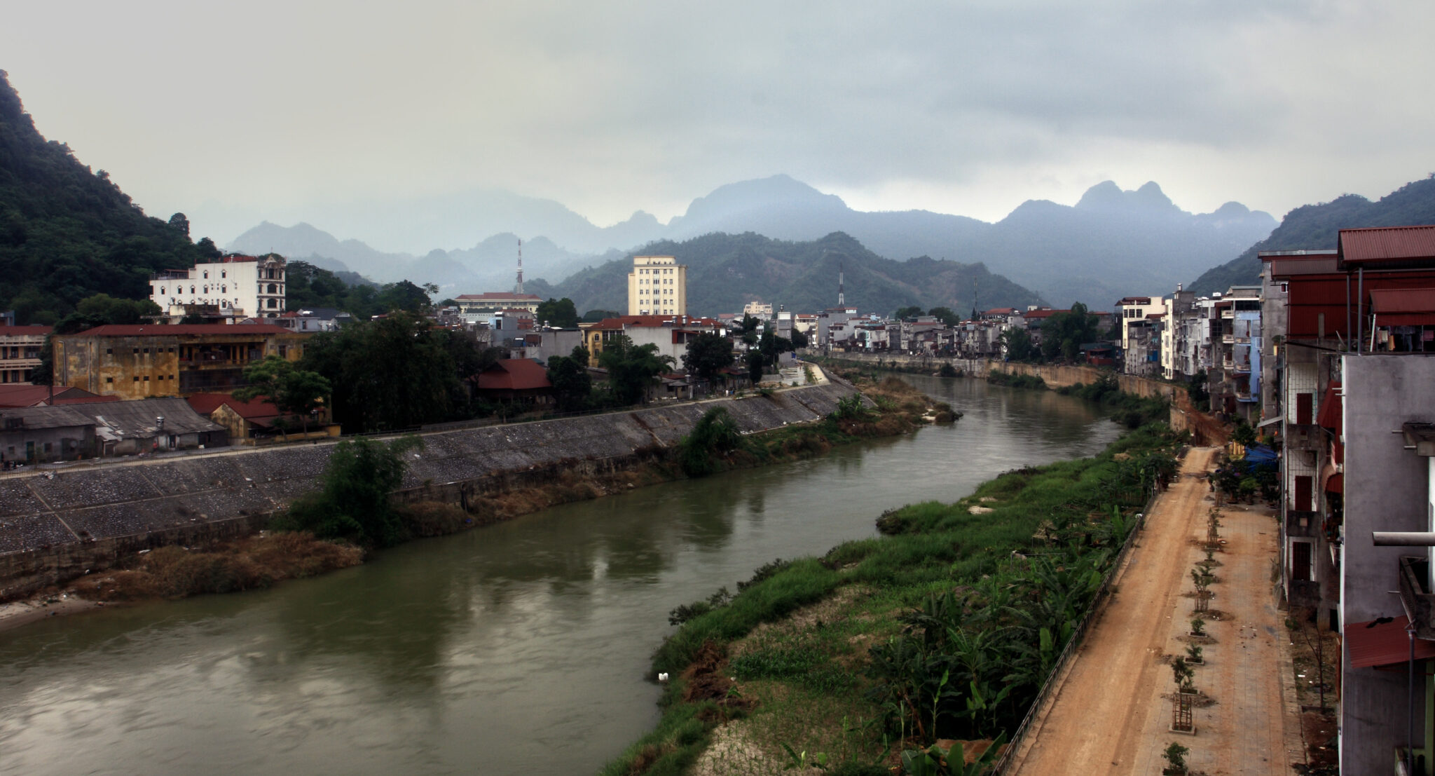 Ha Giang City in the northern mountains of Vietnam